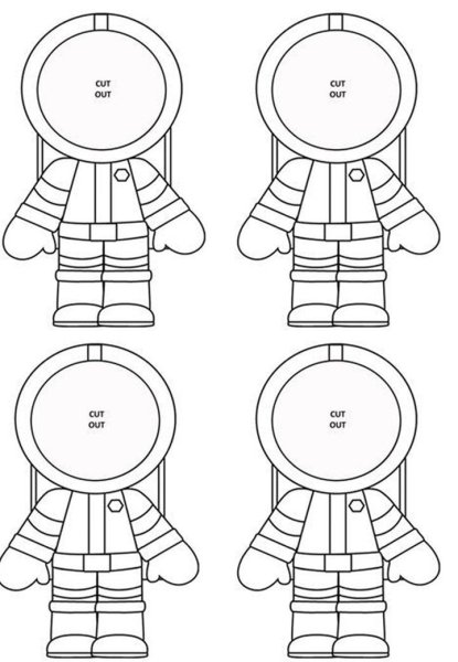 Космонавт трафарет для детей