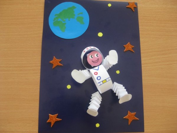 Аппликация космонавт в подготовительной группе