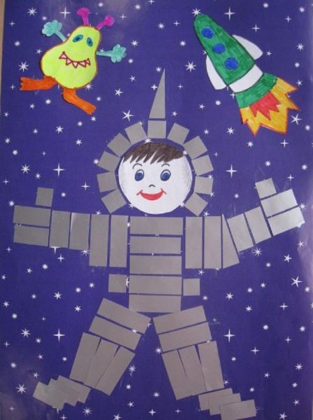 Детские аппликации про космос