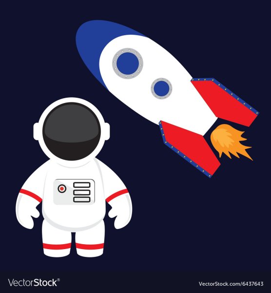 Космонавт в ракете