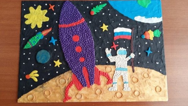 Пластилинография на тему космос