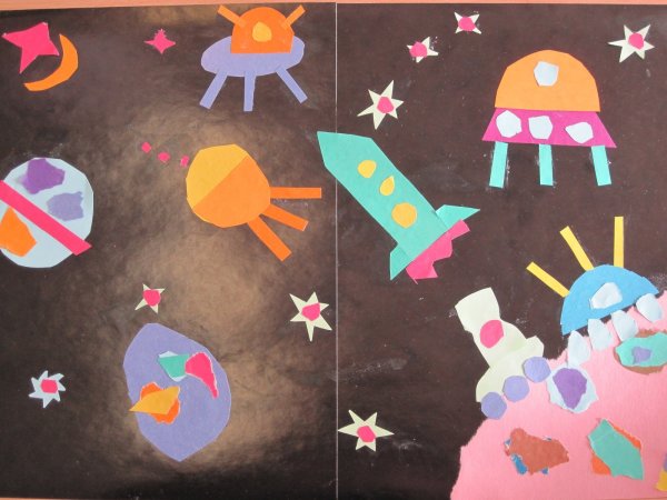 Аппликация ко Дню космонавтики