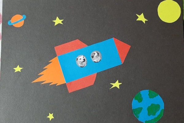 Аппликация на тему космонавт