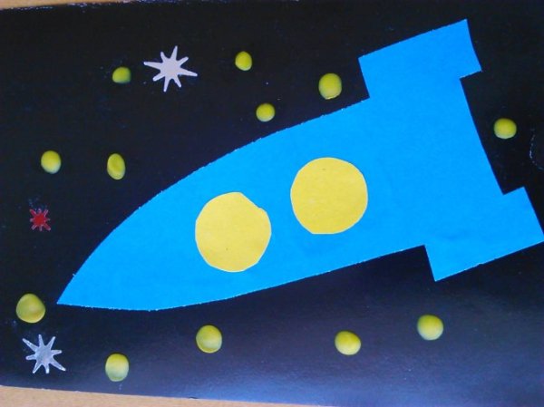 Аппликация космос для детей