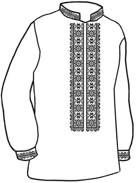 Рисования для детей рубаха мужская