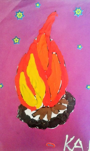 Аппликация костер