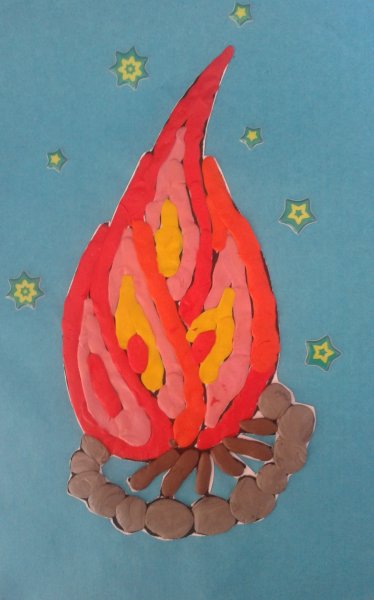 Аппликация на тему огонь