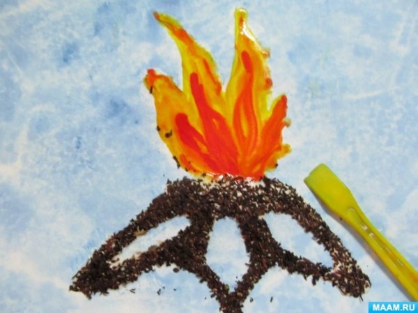 Аппликация костер