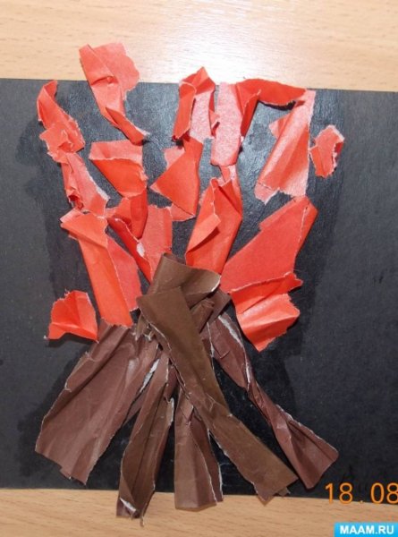 Аппликация костер