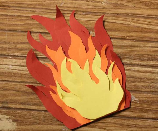 Костер из бумаги