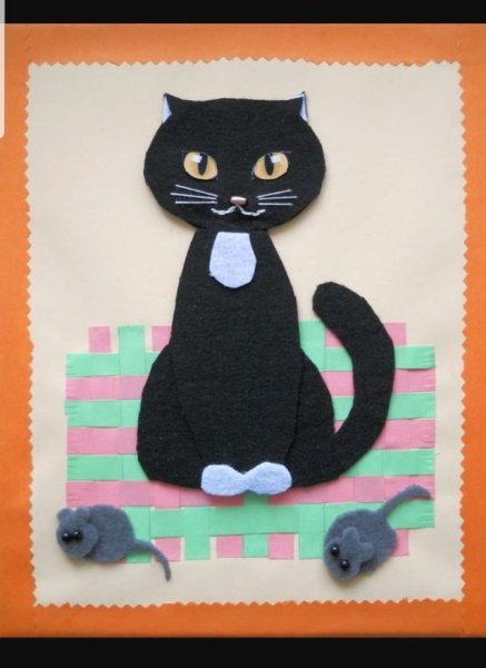 Аппликация кошечка