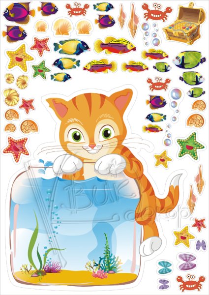 Кот и аквариум картинки
