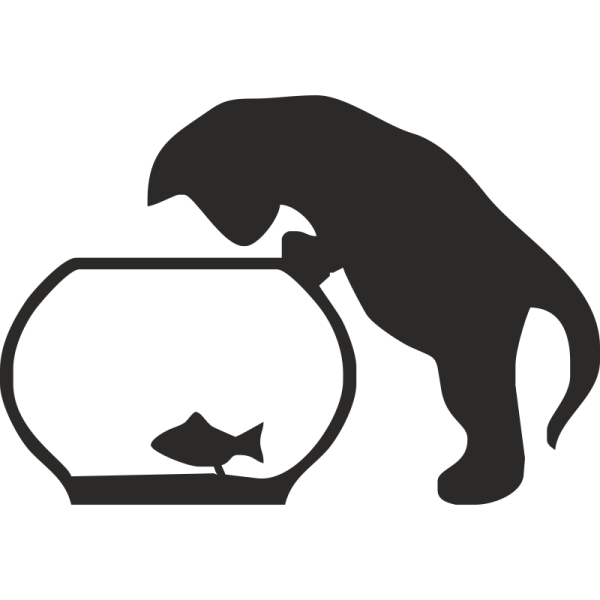 Котик трафарет