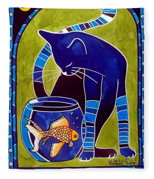 Живопись стилизация кошечки