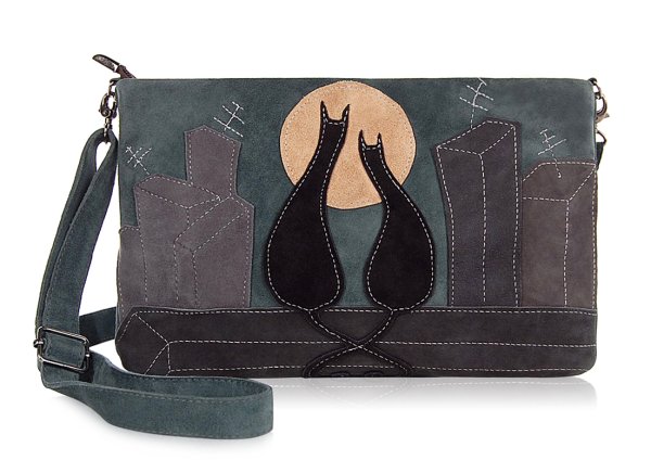 Сумка с аппликацией из кожи