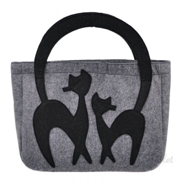 Сумка с аппликацией кошки