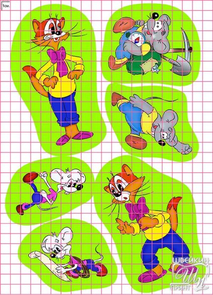 Кот Леопольд аппликация из бумаги