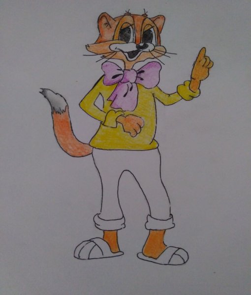 Поэтапное рисование кота Леопольда