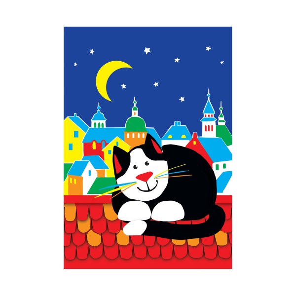 Коты для аппликации на ткани