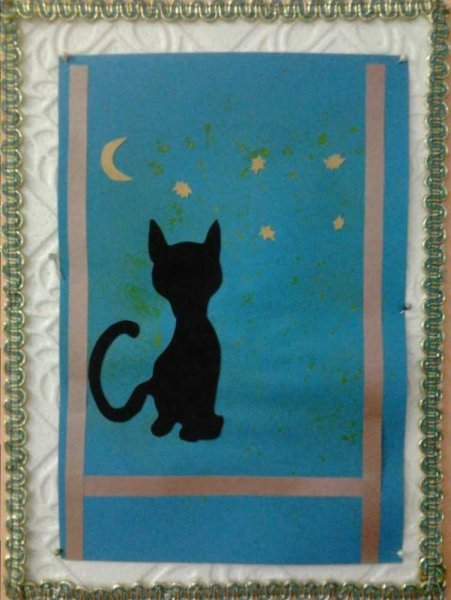 Аппликация кошка