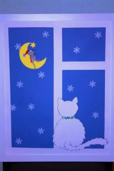 Зимнее окно аппликация для детей