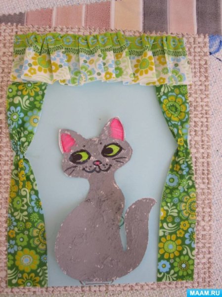 Окошки для аппликации с котиком