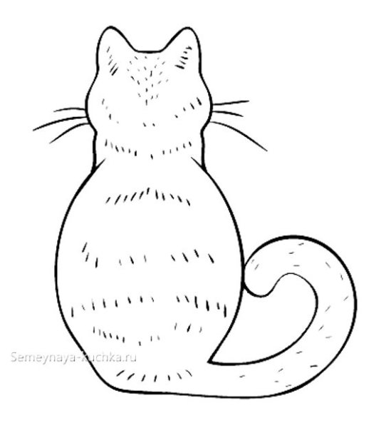 Аппликация кошка шаблон
