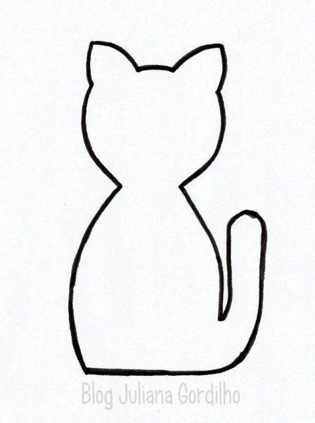 Аппликация кошка в средней группе