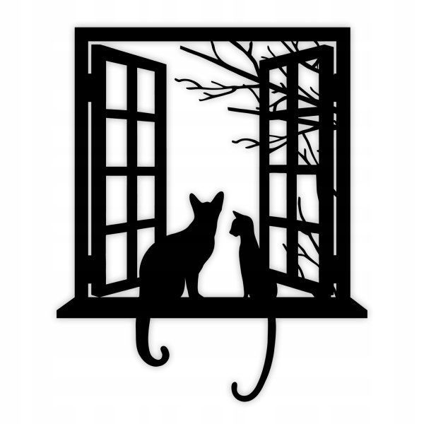 Силуэт кота на окне