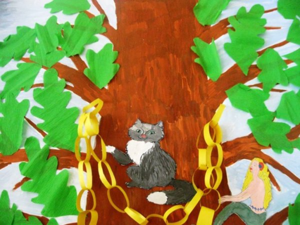 Аппликация по сказкам Пушкина