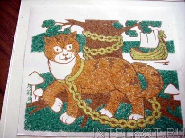 Кот ученый аппликация