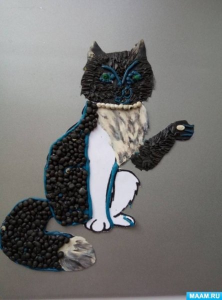 Пластилинография котенок