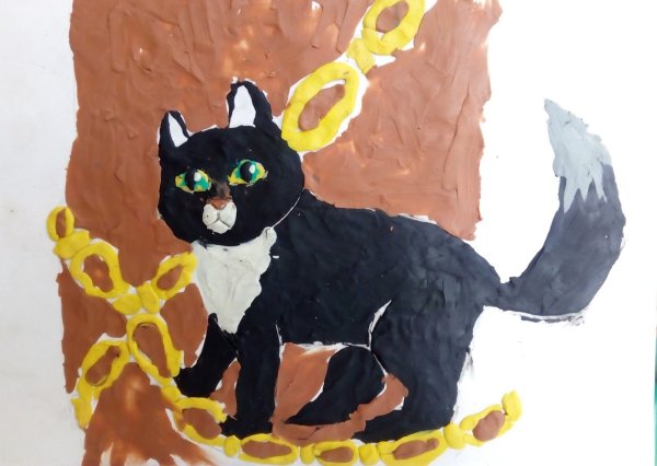 Кот ученый аппликация