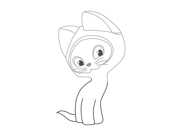 Котенок Гав раскраска