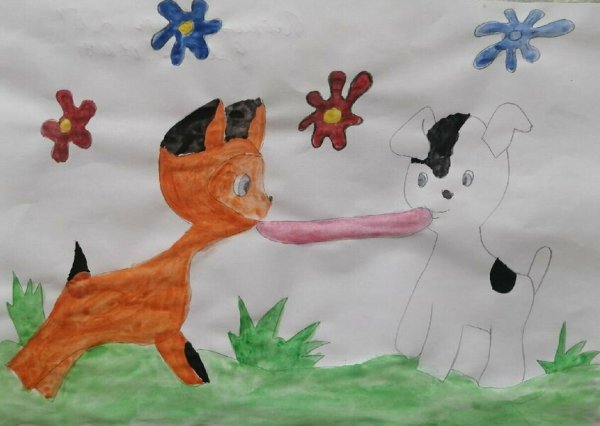 Котенок Гав из пластилина