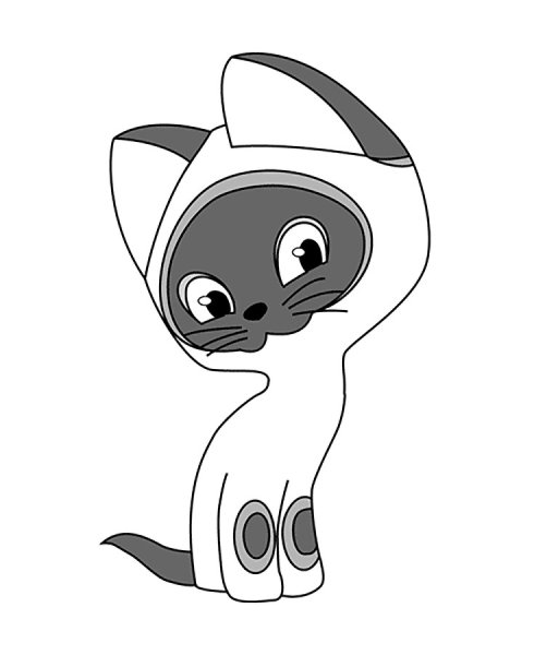 Котенок Гав раскраска