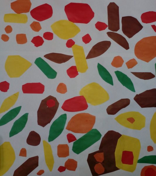 Осенний ковер аппликация в подготовительной