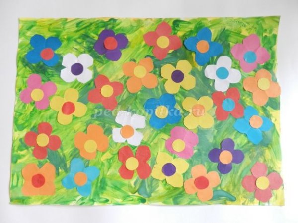 Аппликация Цветочная Поляна