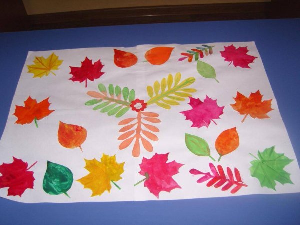 Аппликация осенний ковер в подготовительной группе