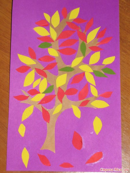 Осенняя аппликация в подготовительной группе