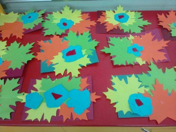 Аппликация осенний ковер в подготовительной группе