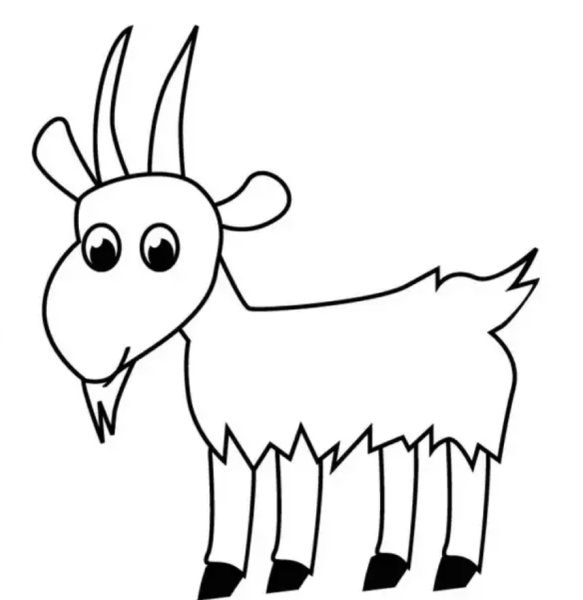 Козочка раскраска для малышей