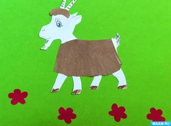 Аппликация в средней группе козленок