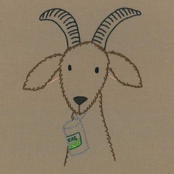 Вышивка коза