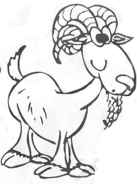 Коза шаблон для аппликации