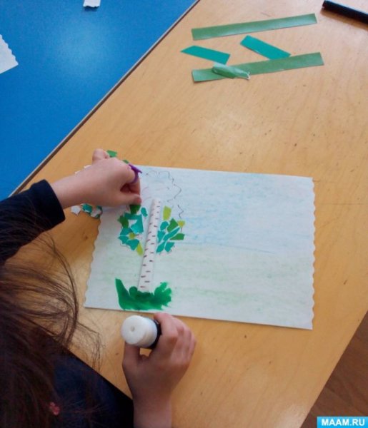 Рисование с детьми с элементами аппликации