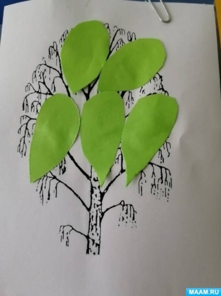 Аппликация Березка