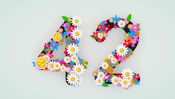 Красивые цветочные цифры