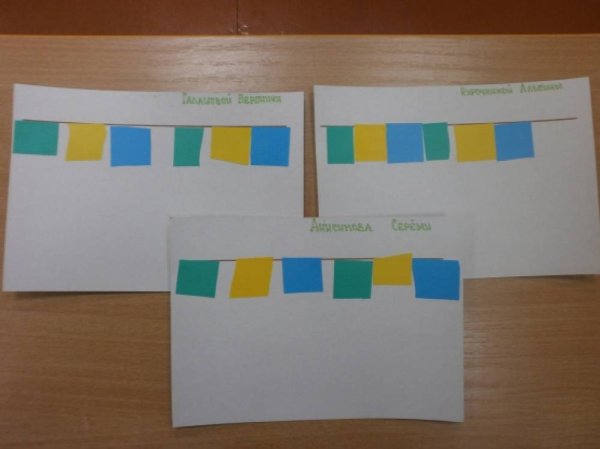 Аппликация красивые флажки младшая группа