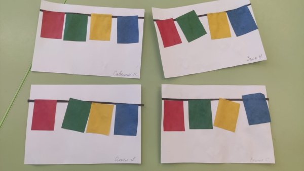 Аппликация красивые флажки в средней группе